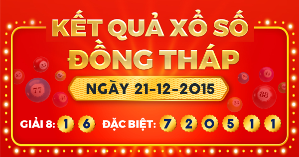 Kết quả xổ số Đồng Tháp ngày 21/12/2015